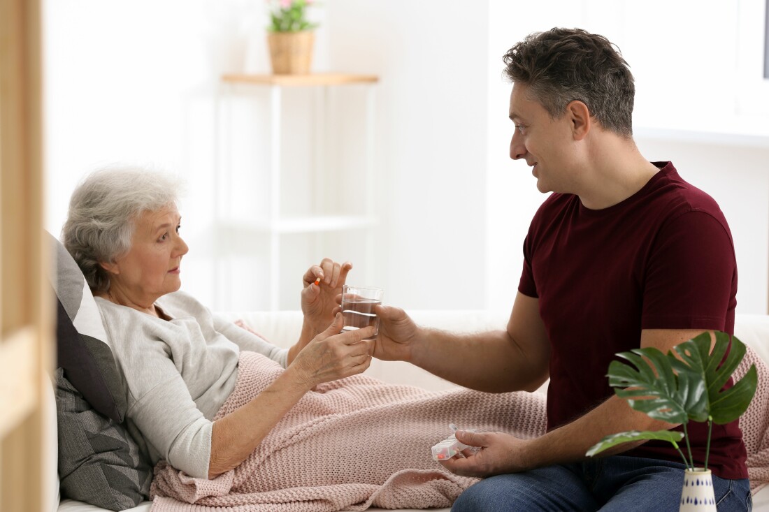 Visitor with Elderly Woman
