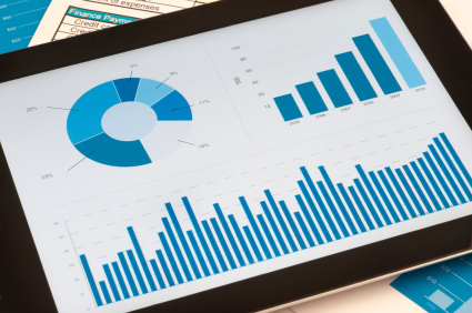 Tablet w/ financial data Tablet w/ financial data